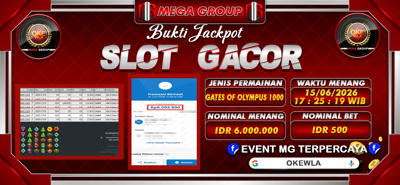Bukti JP situs Okewla hari Selasa, 16 Juni 2026